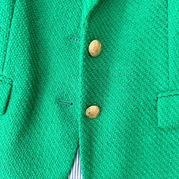 J.Crew Factory Schoolboy Blazer in Textured Green Tweed size 10 - Picture 5 of 11